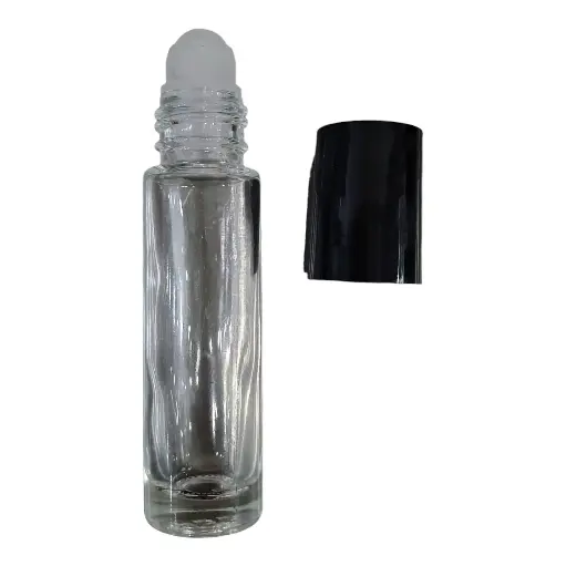 [ROLL10] ENVASE ROLL ON 10 ML. TAPA NEGRA COMPLETO